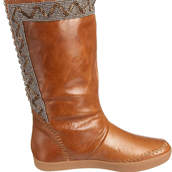 HOUSE OF HARLOW 1960 WILLA BOOTS LEATHER BEAD EU36 - Picture 3 of 8